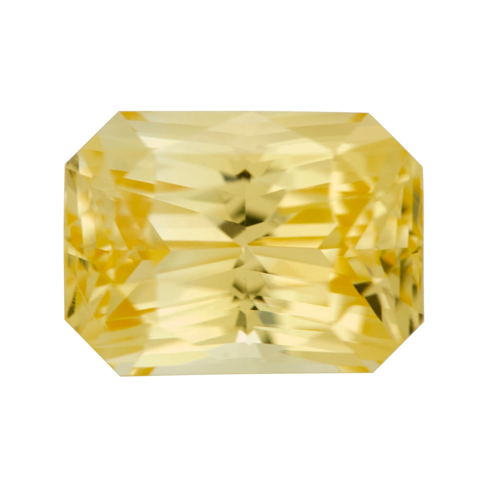 3.43 ct unheated yellow sapphire gemstone