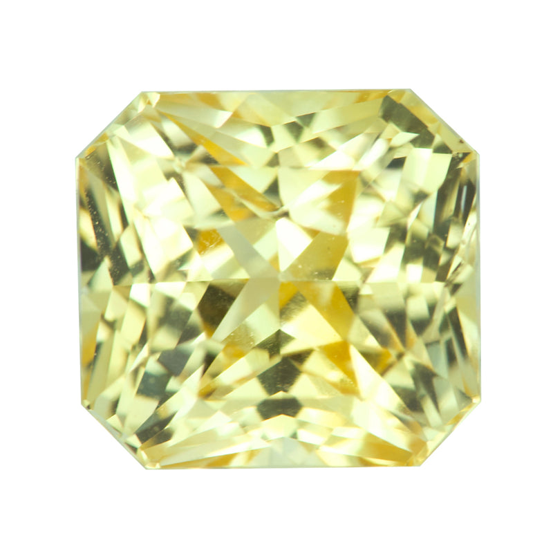 2.10 ct Yellow Sapphire Radiant Cut Natural Unheated