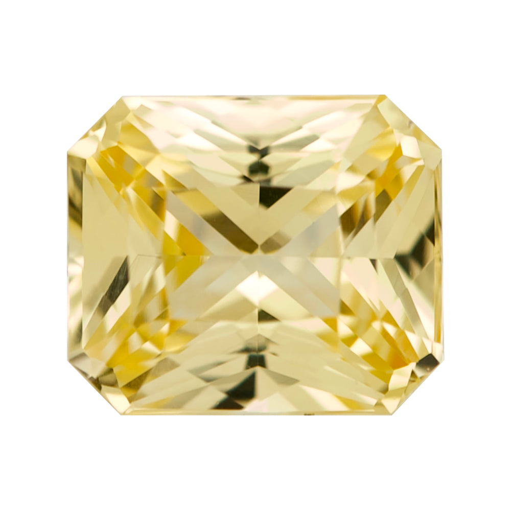 Yellow Radiant Cut Ceylon Sapphire Unheated Gem
