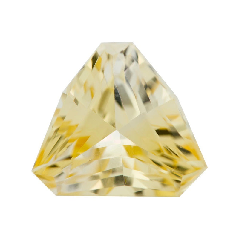 Yellow Triangular Cut Ceylon Sapphire Unheated Gem