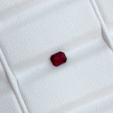 0.53 ct Pigeon Blood Red Ruby Emerald Cut Natural Unheated
