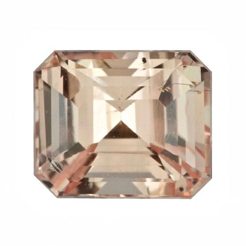 1.16 ct Emerald Cut Natural Peach Certified Unheated Sapphire