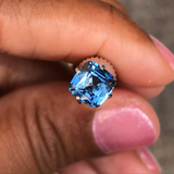 1.19 ct Aqua Blue Cushion Cut Natural Unheated Sapphire
