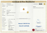 1.61 ct Yellow Sapphire Unique Shield Cut Heated Gemstones