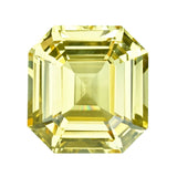 2.05 ct Yellow Sapphire Emerald Cut Square Unheated Ceylon
