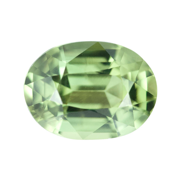 2.19 ct Green Sapphire Oval Shape Natural Unheated Gemstones