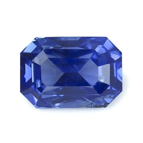 3.05 ct Blue Emerald Cut Natural Unheated Sapphire