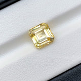 3.55 ct Yellow Sapphire Square Cut Natural Unheated