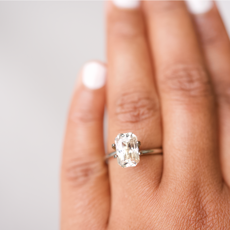 Champagne Peach Sapphire Unheated Ceylon 5 Carat Deliqa Gems