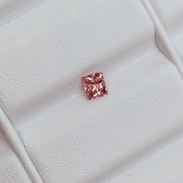 0.48 ct Padparadscha Sapphire Radiant Cut Natural Unheated
