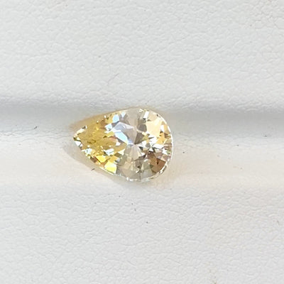 2.55 ct Champagne Yellow Sapphire Pear Natural Unheated Gems