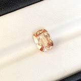 3.01 ct Vivid Peach Sapphire Cushion Heated