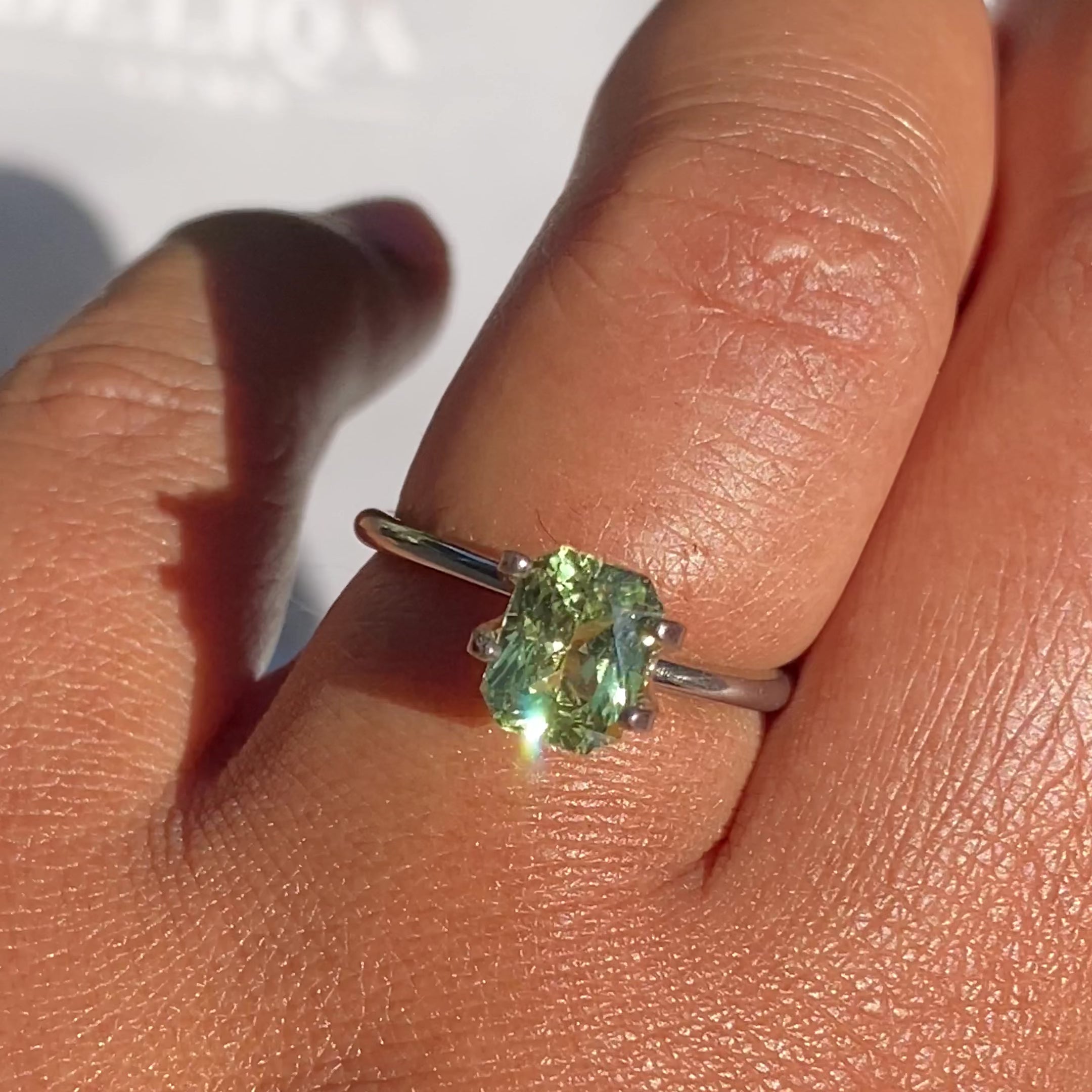 1.69 ct Mint Green Sapphire Radiant Cut Unheated Gemstones