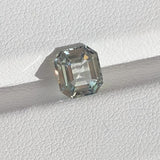 2.10 ct Green Fancy Sapphire Emerald Cut Natural Ceylon Unheated