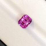 2.10 ct Vivid Pink Sapphire Emerald Cut Natural Heated