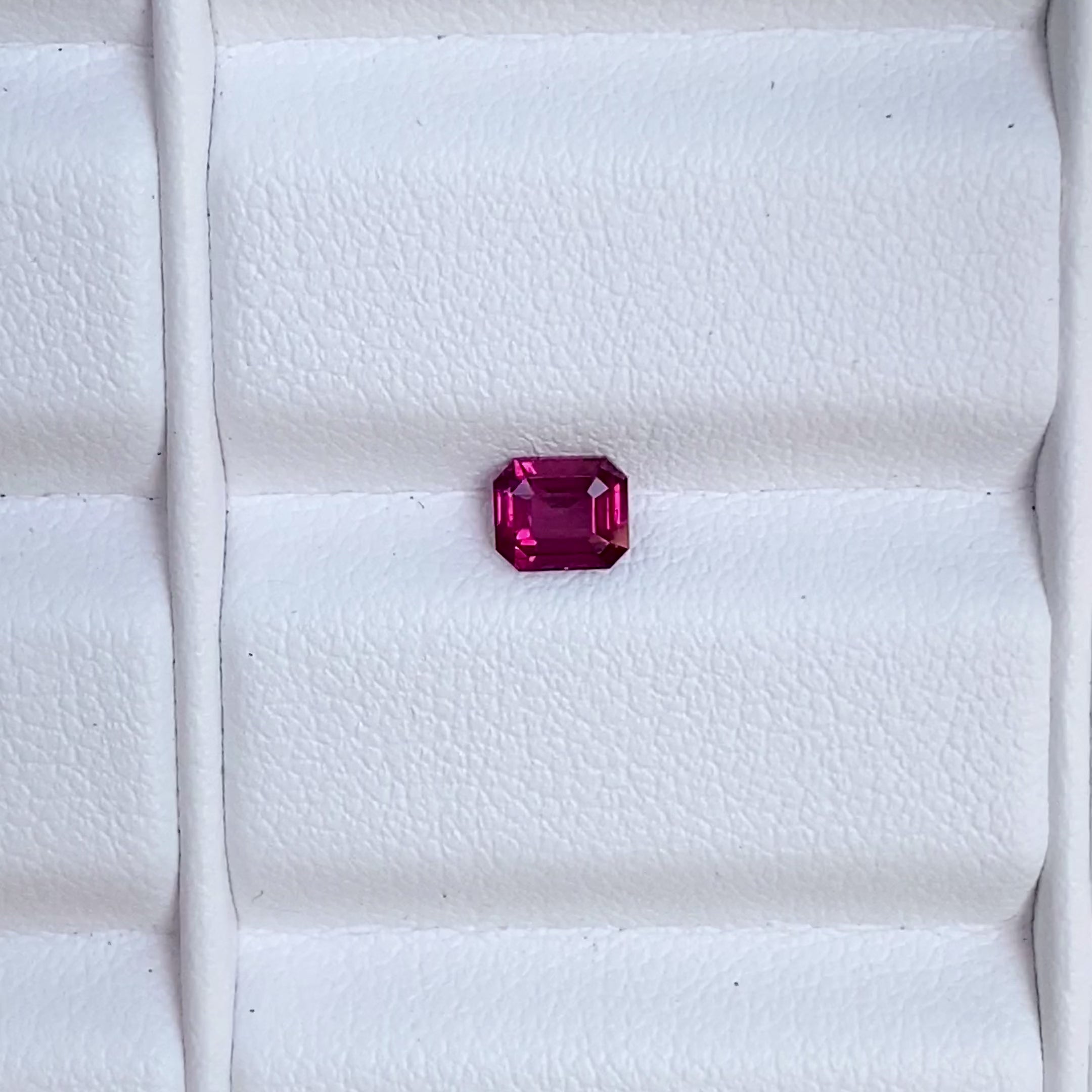 0.58 ct Red Ruby Emerald Cut Natural Unheated Gemstones