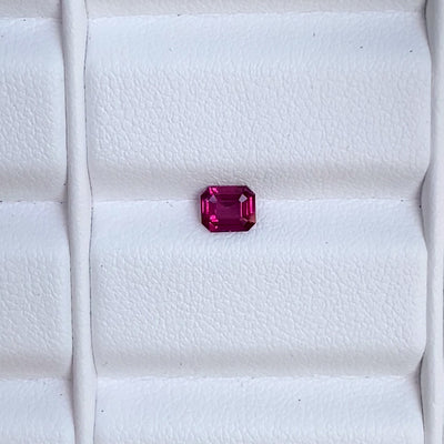 0.58 ct Red Ruby Emerald Cut Natural Unheated Gemstones