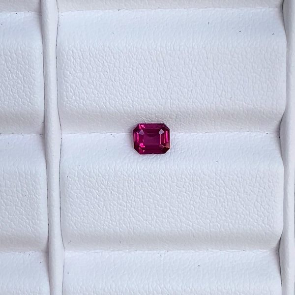 0.58 ct Red Ruby Emerald Cut Natural Unheated