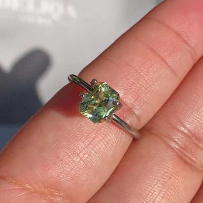 1.69 ct Mint Green Sapphire Radiant Cut Unheated Gemstones