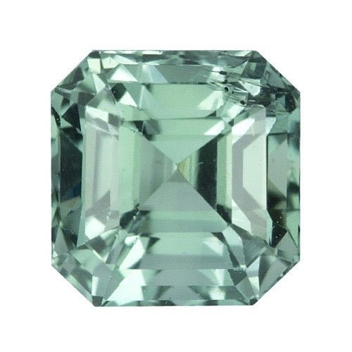 1.28 ct Emerald Cut Bluish Green Natural Unheated  Sapphire