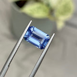 2.56 ct Emerald Cut Blue Sapphire Certified Unheated