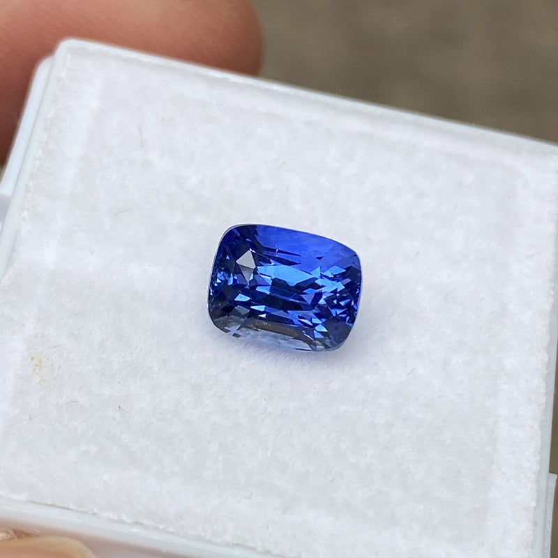 2.03 ct Cushion Cornflower Blue Sapphire Certified Heated