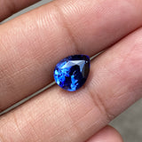 2.49 ct Pear Blue Sapphire Certified Heated