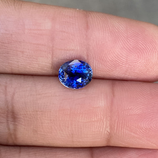 1.54 ct Oval Cornflower Blue Sapphire Natural Unheated