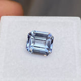 3.05 ct Emerald Cut Grey Blue Sapphire Natural Unheated