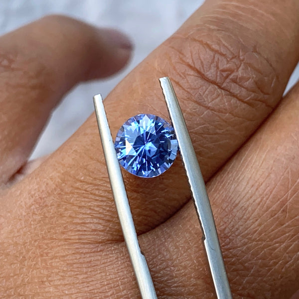 2.23 ct Round Blue Sapphire Unheated Ceylon