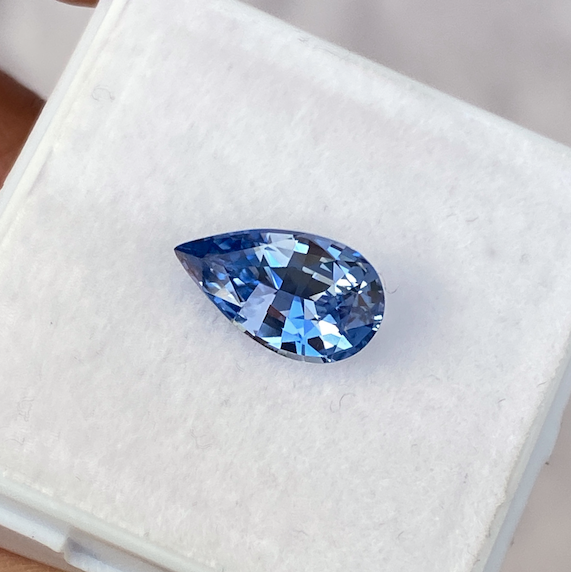 1.83 ct Blue Pear Sapphire Ceylon Unheated