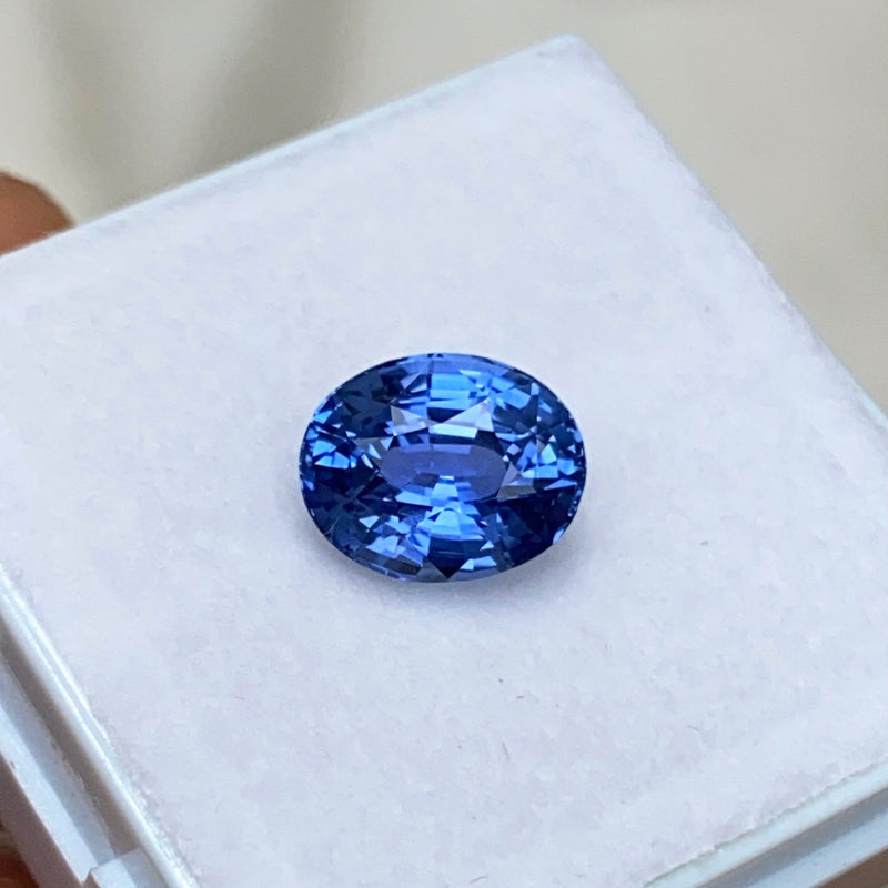 2.37 ct Blue Sapphire Oval Cut Unheated Ceylon