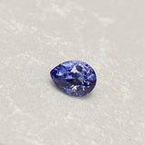 1.54 ct Bluish Violet Sapphire Pear Cut Unheated Ceylon