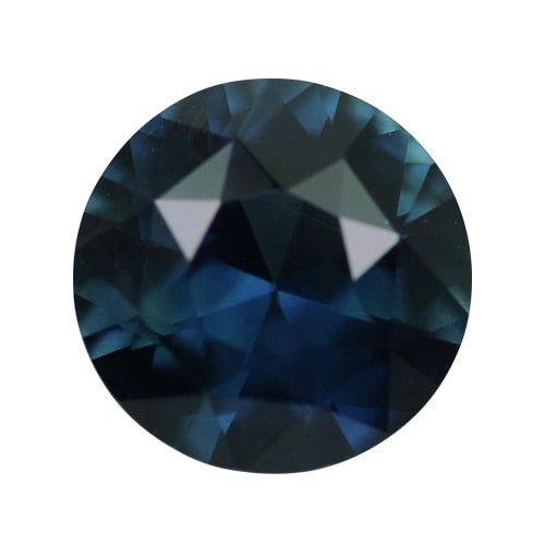 2.40 ct Steel Blue Round Cut Natural Unheated Sapphire