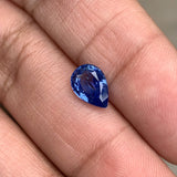 1.43 ct Vivid Blue Pear Cut Natural Certified Unheated Sapphire