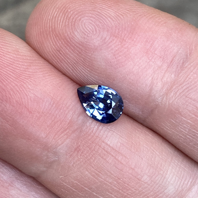 1.03 ct Pear Blue Sapphire Natural Unheated