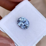 3.11 ct Oval Mixed Cut  Sky Blue Certified Unheated