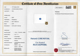2.05 ct Cornflower Blue Sapphire Oval Certified Unheated