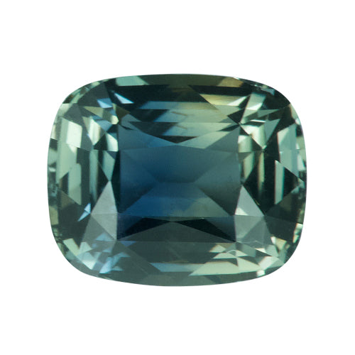 2.63 ct CushionYellowish Green Sapphire Certified Unheated