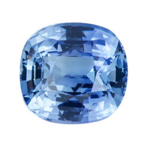 3.06 ct Cornflower Blue Ceylon Sapphire Cushion Cut Certified Unheated