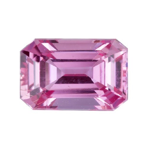 1.07 ct Pink Emerald Cut  Sapphire Certified Unheated