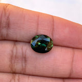3.72 ct  Forest Green Oval Natural Sapphire Unheated