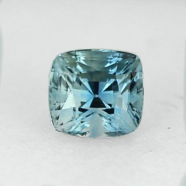 2.08 ct Aqua Blue Green Cushion Cut Natural Unheated Sapphire