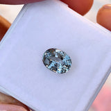 1.49 ct Oval Green Natural Sapphire Unheated Certified