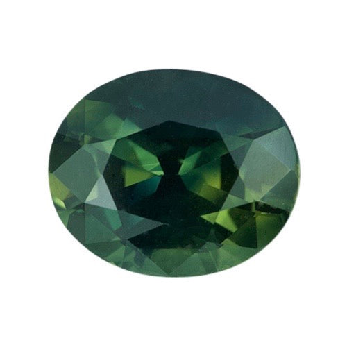 3.72 ct  Forest Green Oval Natural Sapphire Unheated