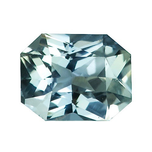 1.64 ct Light Teal Natural Sapphire Certified Unheated