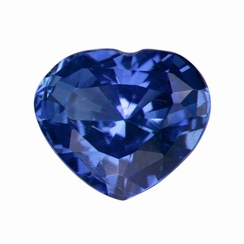 0.94 ct Heart Sapphire Violet Blue Natural Certified Unheated