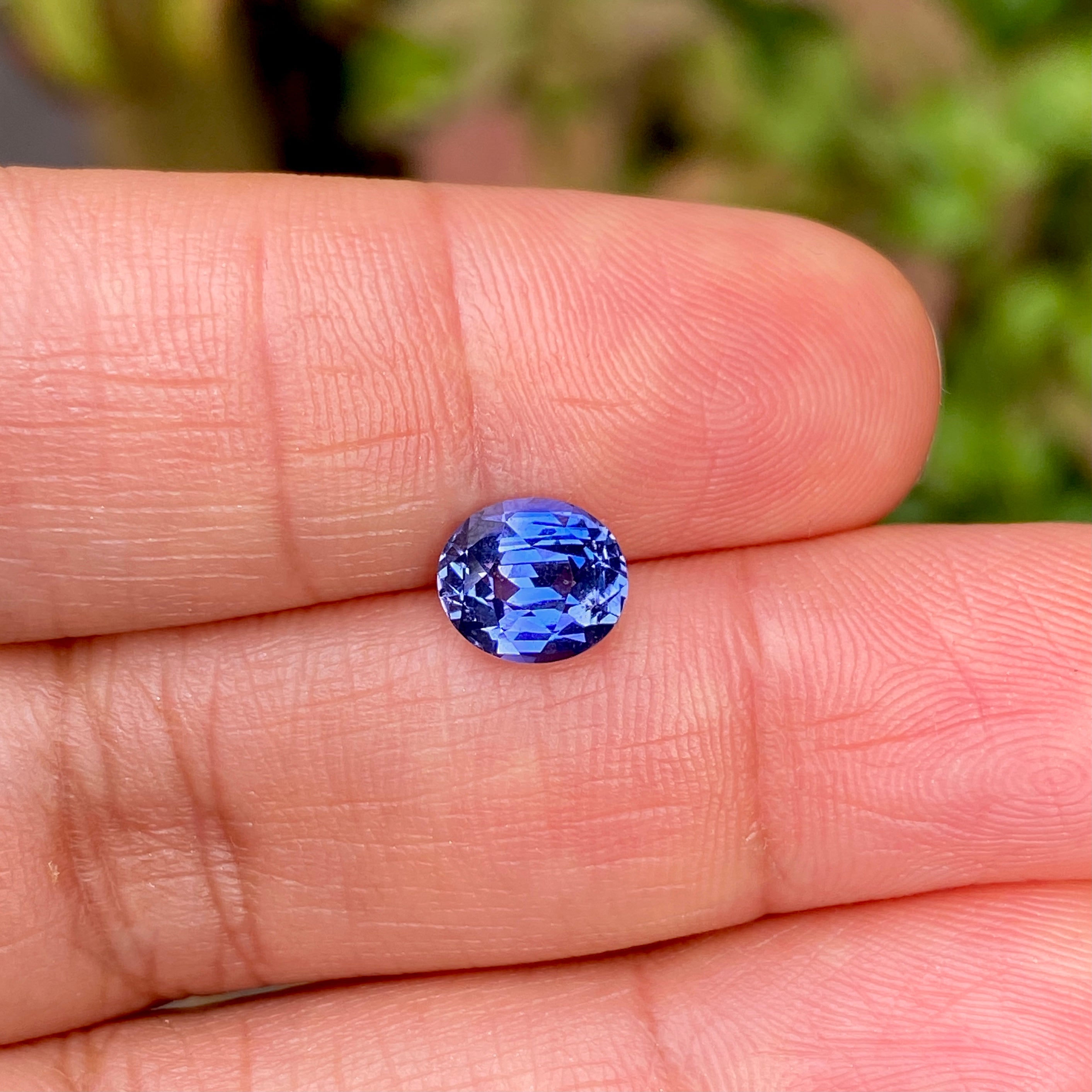 1.71ct Oval Indigo Sapphire Certified Unheated