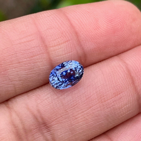 2.01 ct Oval Ceylon Medium Blue Natural Sapphire Unheated Certified