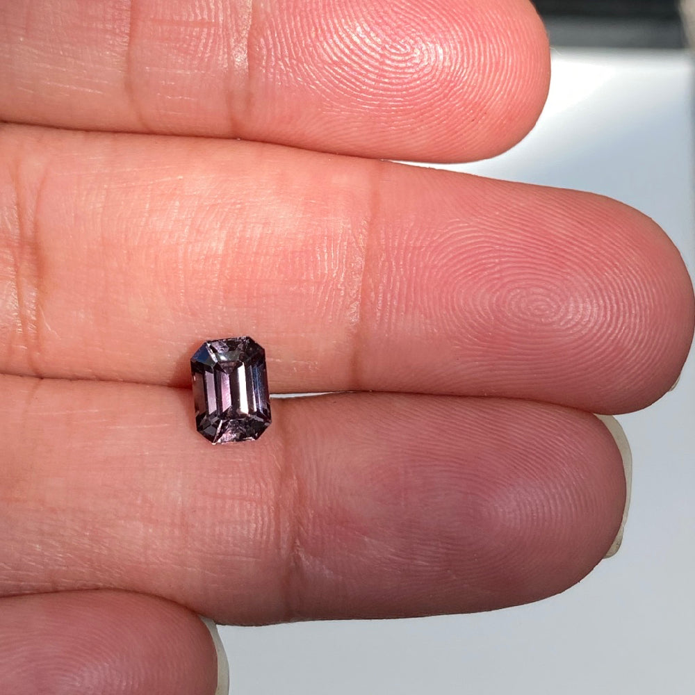 1.11 ct Brown Sapphire Emerald Cut Natural Unheated